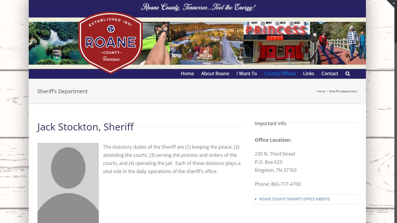 Sheriff's Department - Roane County Government